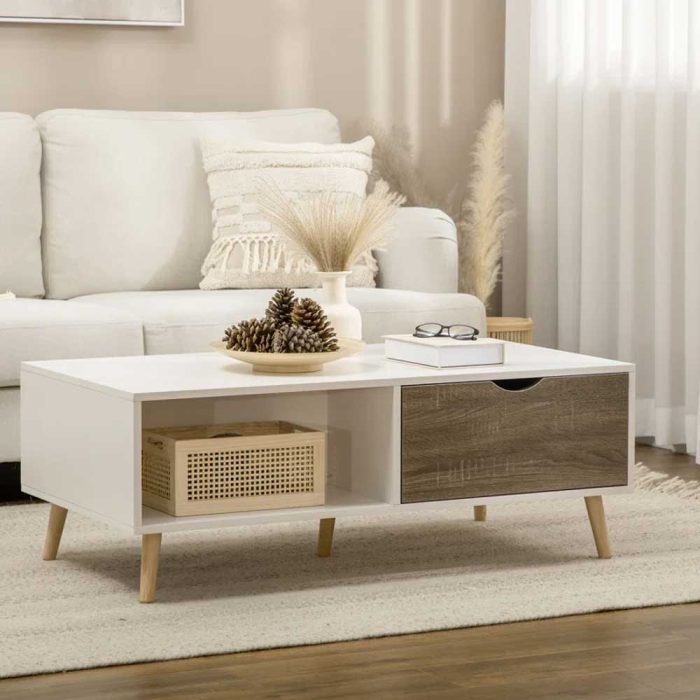 Rectangular Coffee Table With Storage 1 1