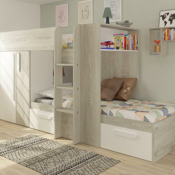 Single High Sleeper Bed with Drawers 1