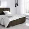 brown ibiza upholstered bed salsa fabric meble