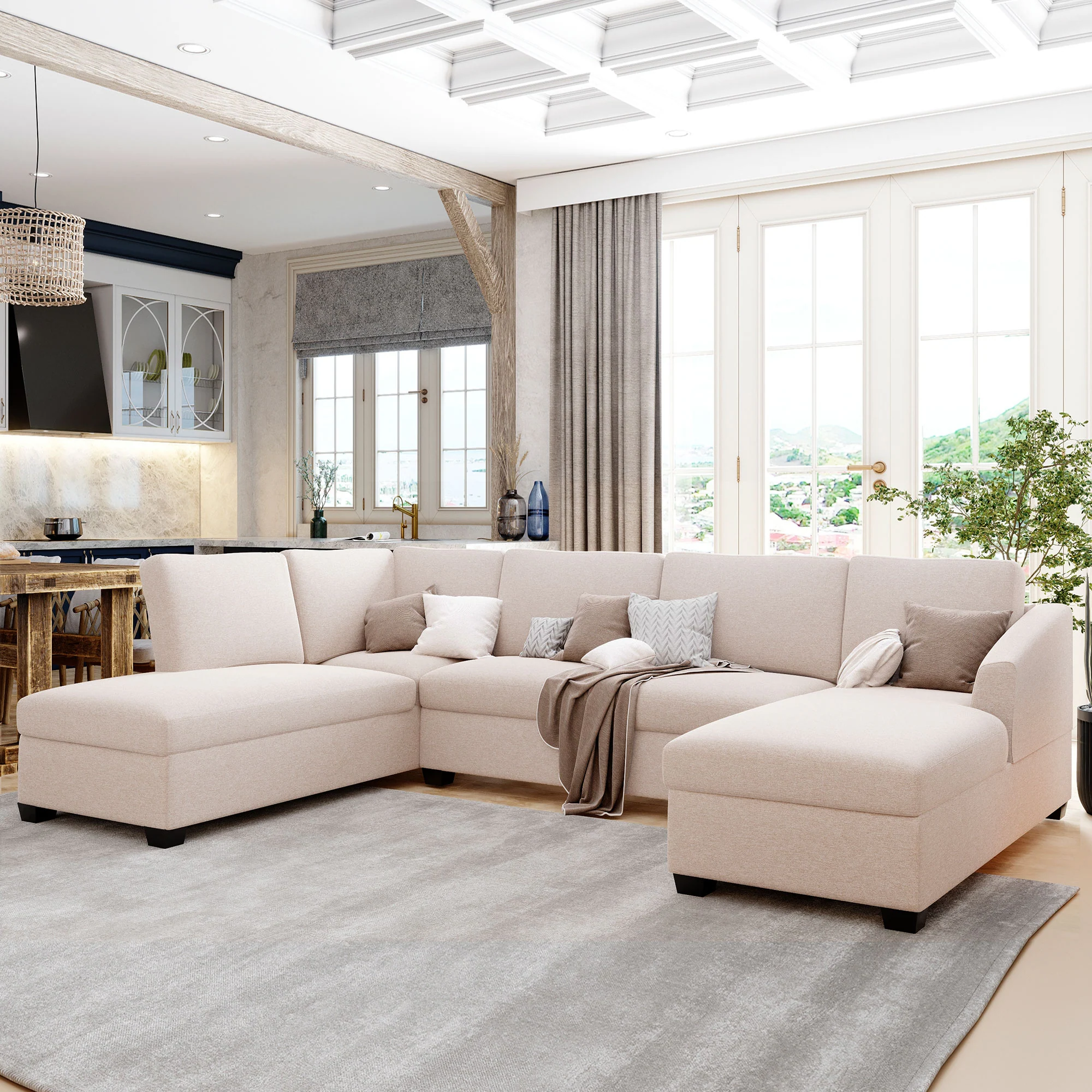 Novell U-Shape Sofa - Style Home Furniture