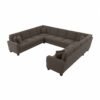 Stockton 137W U Shaped Sectional Couch by Bush Furniture