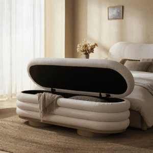 Freida Performance Bouclé Storage Bench