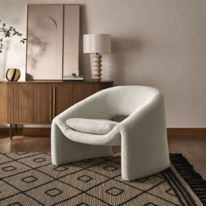 Sacha Performance Bouclé Armchair - Elegant and Spill-Resistant Comfort by StyleHomeFurniture