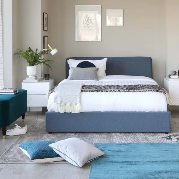 Flange Upholstered single Bed