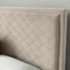 Maple Upholstered Bed With Box Tufted Headboard