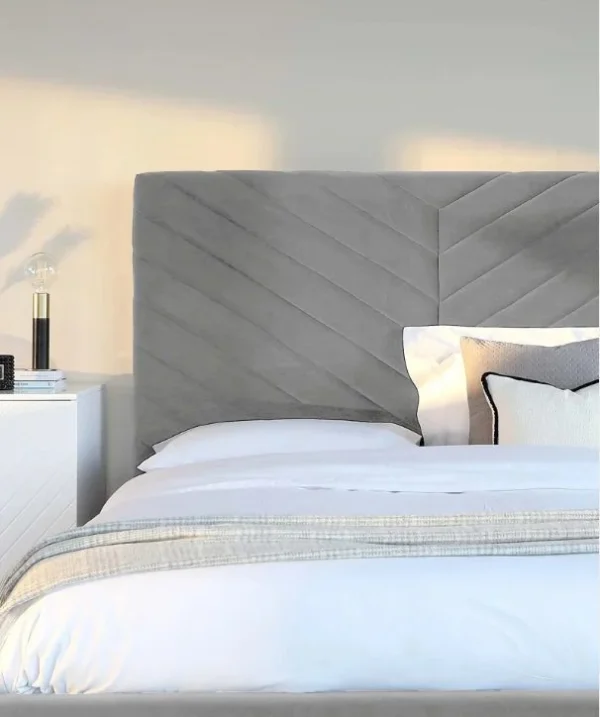 Leo Line tufted upholstered bed