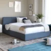 Flange Upholstered single Bed